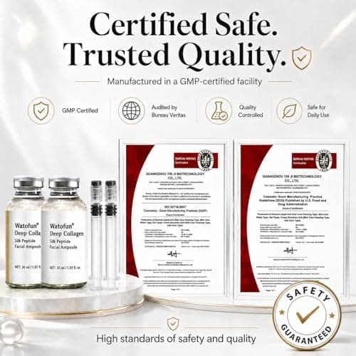 Silk Peptide Intensive Lifting Ampoule, Deep Collagen Silk Peptide Intensive Lifting Serum, Anti Aging Peptides Serum for Face Tightening, Lifting, Smoothing, Hydrating, 60ml/2.03 fl.oz - Thumbnail 2