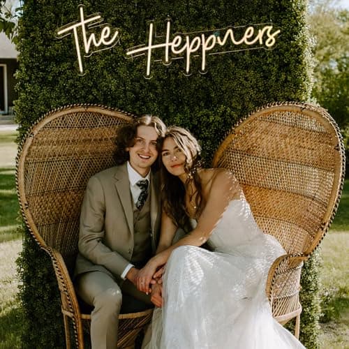 Custom Wedding Neon Sign, Personalized Name Neon Light for Wedding Backdrop, Mr & Mrs LED Sign for Reception Decor, Dimmable Bridal Shower Engagement Gift - Thumbnail 2