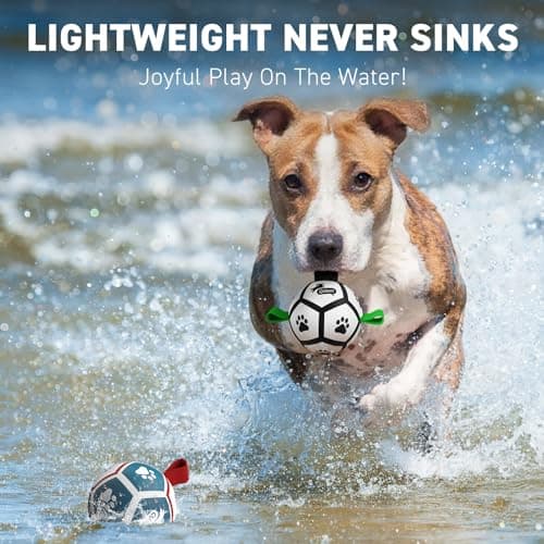 QDAN 2 Pack Small Dog Toys, 3.5 Inch Puppy Balls, Dog Balls with Straps for Small Breed, Soccer Ball for Dogs, Puppy Toys, Dog Birthday Gift - Thumbnail 4