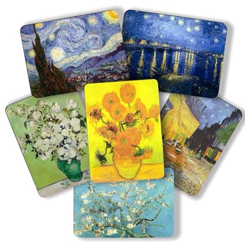 PSQIYMP Decorative Art Strong Magnets for Refrigerator Office Kitchen Whiteboard Locker, Gifts for Art Lovers (Vangogh) (6, Large) - Image 1