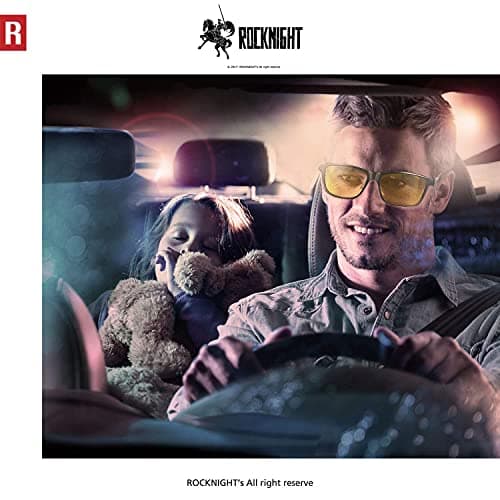 ROCKNIGHT Night Vision Glasses HD Driving Sunglasses for Men Polarized UV Protection Driving Anti Glare Yellow UV Sunglasses Metal Frame - Thumbnail 6