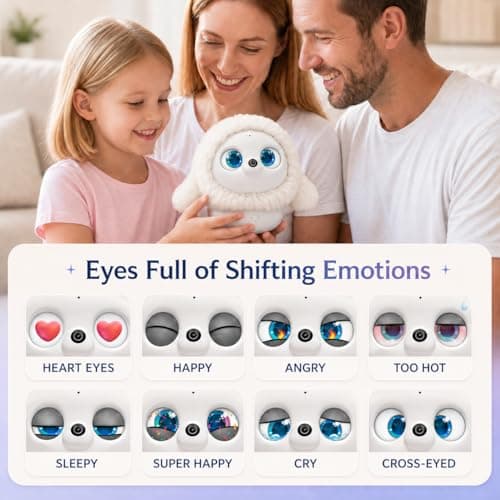 ropet KAMOMO Companion Interactive Robot Pet, Emotional Support for Kids and Adults, AI Desk Robots, Anxiety Relief Comfort Gift - Thumbnail 5