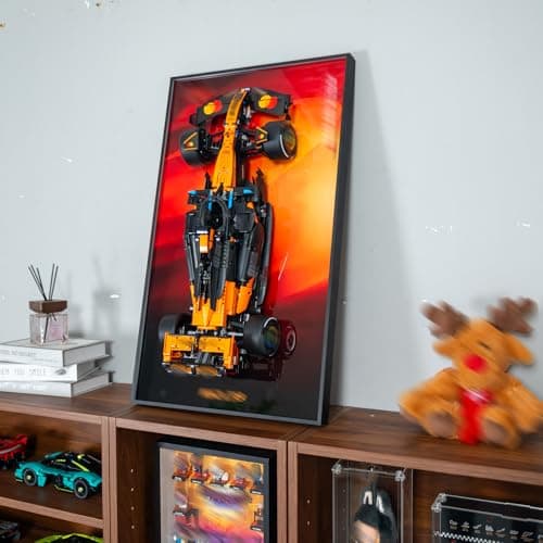 WETCEAOM Display Wallboard Compatible with Lego Technic McLaren MCL39 42228 Car Display, Wall Frame Compatible with Lego Car Wall Mount Display (No Model, Only Frame) - Thumbnail 4