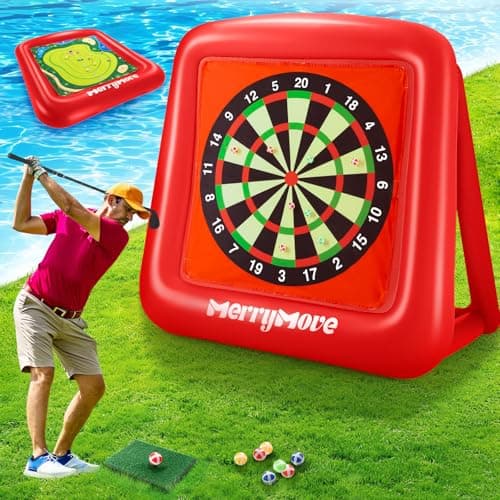 MerryMove Giant Inflatable Golf Dartboard: 6.6FT Target Game for Outdoor Backyard & Pool Golf Chipping Game for Adults & Kids, Fun Party Lawn Game - Image 1