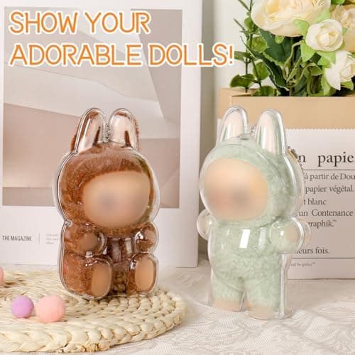 2PCs Waterproof and Dustproof Display Protective Case for 15cm Doll, Clear Protective Case Compatible for 15/17cm Sitting and Standing Doll Premium Display Case (Doll not Included) - Thumbnail 4