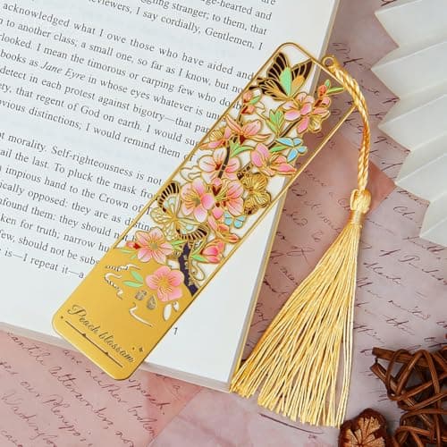 Kinsound Flower Book Marks with Tassel for Reading Women, Pretty Cute Hollow Butterfly Book Markers for Women, Kids,Teachers, Students, Reading Accessories Gifts for Book Lovers（3PCS-Style B） - Thumbnail 6