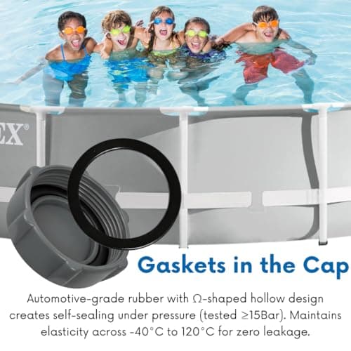 telehybrid Pool Drain Cap Replacement for Coleman Above Ground Pools, 2 Pack Heavy Duty Drain Valve Caps Replace Part P01006 P01010 P6D1158 P6H1158ASS16 - Thumbnail 4