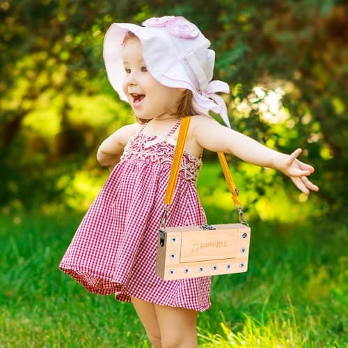 Tilhumt Montessori Screwdriver Board Set - Portable Busy Board Screwdriver Toy Set for 3-5 Toddlers for Travel with Carry Strap & Storage Box, Kids Nut/Bolt Montessori Educational Tools - Thumbnail 3