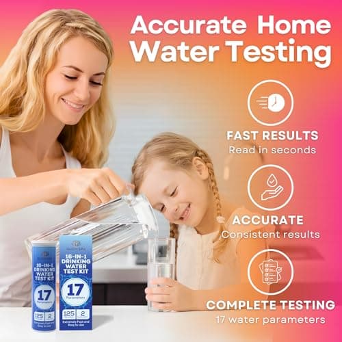 17-in-1 Drinking Water Test Kit -125 Parameters Tests Strips for Home, Tap and Well Water Quality Testing -Detects Hardness, Lead, Iron, pH, Copper, Fluoride & Chlorine-Easy Accurate Result - Thumbnail 6