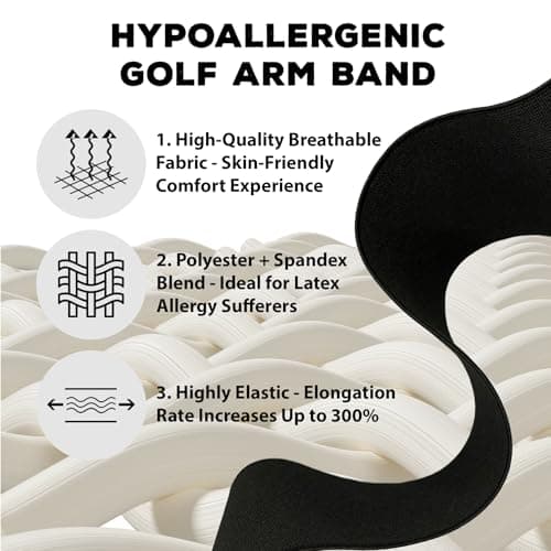 Josongslax Golf Swing Trainer Aid, Adjustable Elastic Swing Correcting Arm Band, Golf Practice Accessories to Fix Chicken Wing, Golf Training Equipment Gifts for Golfers, Beginners and Players - Thumbnail 4