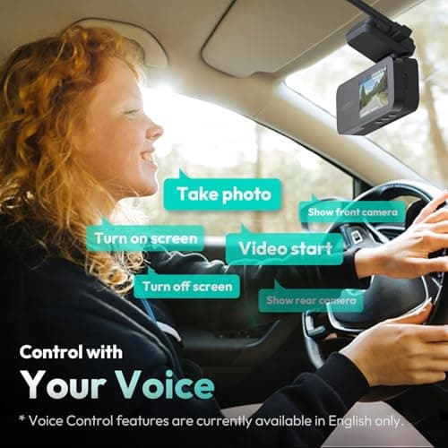 BOTSLAB 4K+2K Dual Dash Cam Front and Rear, Dashcam with Voice Control, STARVIS, ADAS Driver Alerts, Starry Night Vision, 24/7 Parking Monitor, 5.8GHz WiFi & GPS, Free 64GB Card, Loop Recording - Thumbnail 4