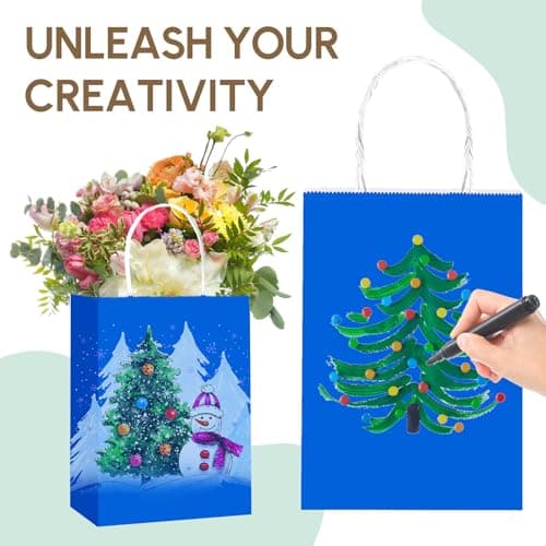 Qioxiou 60 Pack Blue Gift Bags 5.91x3.15x8.27 Small Size Kraft Paper Bags with Handles Bulk for Birthday Wedding Party Favors Grocery Retail Shopping Business Goody Craft Gift Bag Sacks - Thumbnail 5