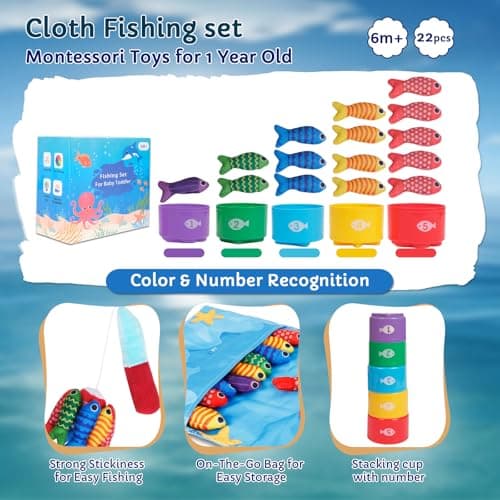 Baby Montessori Sensory Toy 6-18 Months, Ocean Soft Cloth Activity Toy - Thumbnail 4