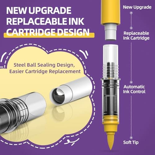 WUO 36 Colors Acrylic Paint Markers, Water-Based No-Bleed Brush Tip Pens - Thumbnail 6