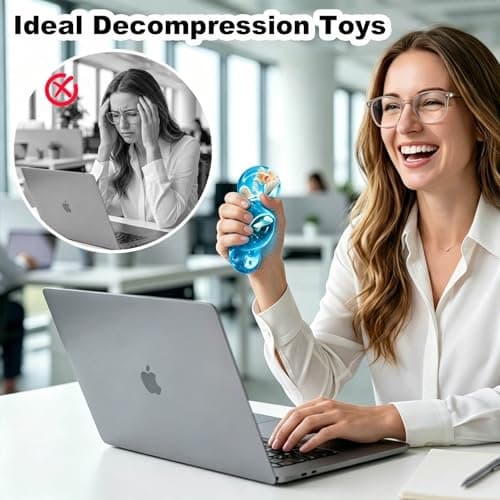 Squeeze Toys Squishies Stress Cube - 2 Pack Stress Relief Fidget Toy for Teens & Adults, Soft TPR Sensory Squeeze Toy for Anxiety Relief, Cool Office Desk Decor & Party Favors, Durable & Washable - Thumbnail 5