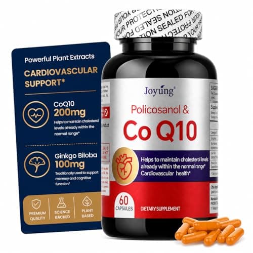 Joyung CoQ10 200mg Supplement with Ginkgo Biloba 100mg - coenzyme Q10, Supports Heart Health, Brain Function, Cellular Energy Production & Healthy Aging* - Third-Party Certified 60 Capsules - Image 1