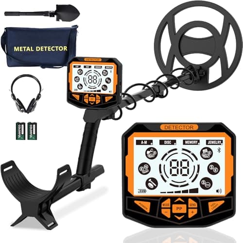 Metal Detector for Adults,Higher Accuracy Gold Detector with Bigger LCD Display,Waterproof 10" IP68 Coil & 5 Modes,New Advanced DSP Chip,2.2 Pounds Lightweight Suitable for Beach and Backyard