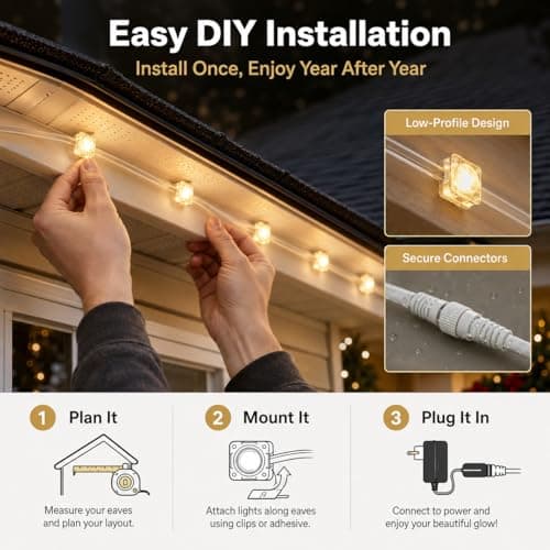 Permanent-Outdoor-Lights-LED-String-Strip-Waterproof-Lighting-Smart-House-Outside-Bedroom-Patio-Room-wall-Floor-Backlight-Lamp-Christmas-Decor-RGB-TV-Sync-Decorations-Holiday-Indoor-Rope-Fairy-200FT - Thumbnail 4
