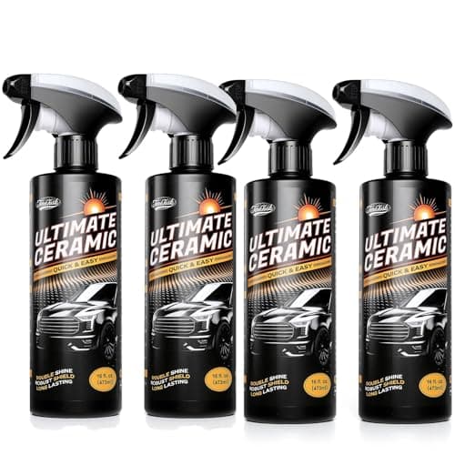 Real Ceramic Coating for Cars Polish (64 Fl Oz), Unmatched Shine Car Wax Coating Spray, No Pungent Smell, Quick Detailer Spray Wax, Lasts 50+ Washes Car Paint Sealant