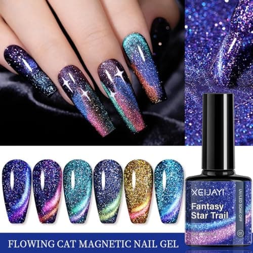 Complete Nail Studio Set with 48W UV LED Lamp, 24 Rainbow Colors, Cat Eye Gel Polish Kit, Nail Drill, Storage Box for Home Manicures - Thumbnail 4