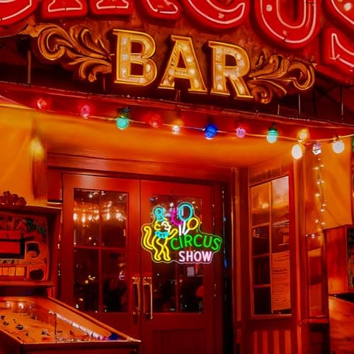 Lucunstar Monkey Neon Sign LED Circus Sign with Clown and Balloons for Theme Park LED Carnival Decor for Play Restaurant College Room Neon Light Animal Gifts for Circus Fans Teens - Thumbnail 3