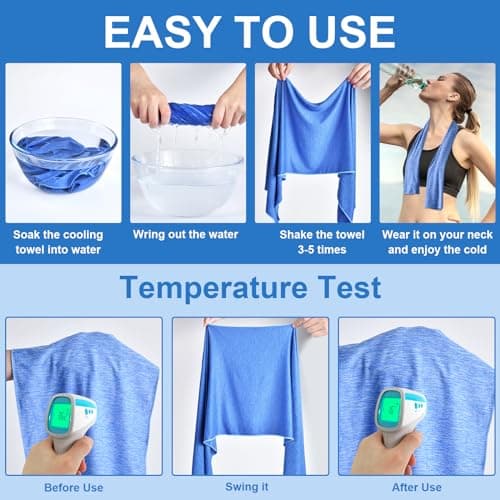 Pleneal Cooling Towels - 6 Pack Cooling Towel (40"x12"), Ice Gym Towels for Working Out, Microfiber Cooling Towels for Neck and Face, Yoga Towel for Home Gym, Workout & More Activities - Thumbnail 6