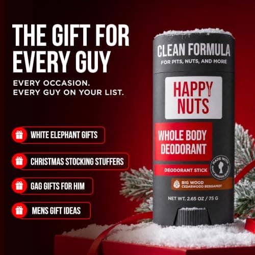 Happy Nuts Whole Body Deodorant for Men - Full Body Odor Control - Ideal for Perfect for Pits, Groin, and More - All Day Confidence - Powerful & Effective Men's Deodorant (Big Wood) - Thumbnail 5