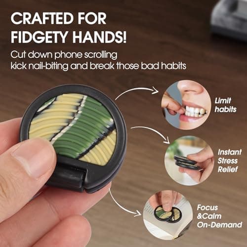 Fidget Toys Adults, Sensory Toys for Kids with Autism, Anxiety Relief Items for ADHD Stress Relief, Fun Fidgets for Teens Textured & Flip Slider - Treasure Box Toys for Classroom (1pc-Camo) - Thumbnail 4
