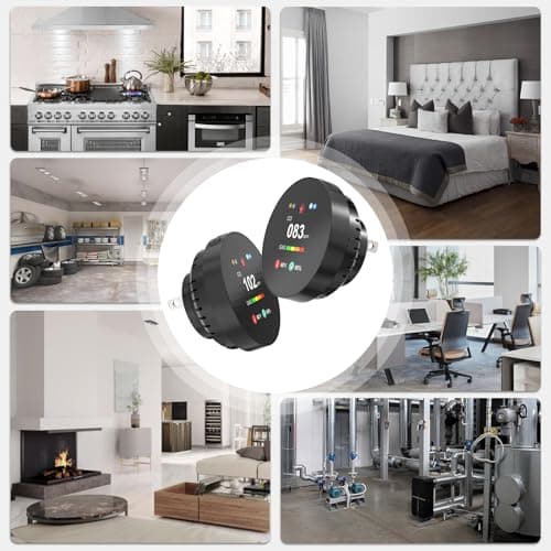 CHZHVAN LPG/Natural Gas/Charcoal Leak Detector, Plug-in Monitor, Methane and Propane Butane, Sound Alarm and LED Digital Display for Kitchen, Mobile Home, Garage - Thumbnail 6