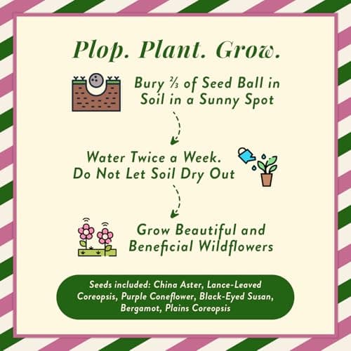 Modern Sprout Wildflower Seed Ball Poop - Eco-Friendly Gift - Non-GMO Hand-Rolled Clay Seed Bombs w/Wildflower Seeds - Plop Plant & Grow Gardening Gift Set for All Occasions (Magical Plop- Pack of 3) - Thumbnail 2
