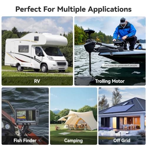 Power Queen 12V 100Ah LiFePO4 Battery, Group 31 Lithium Battery with 1280Wh Energy and BMS Protection, Up to 15000 Deep Cycles for RV Trailer, Solar Off-Grid, Marine - Thumbnail 6