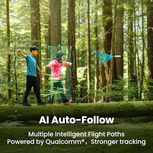 HOVERAir X1 Drone with Camera, Follow-me Drone with Self-Flying Mode, Foldable Mini Drone with HDR Video Capture, Palm Takeoff, Intelligent Flight Paths, Hands-Free Control White (Combo) - Thumbnail 4