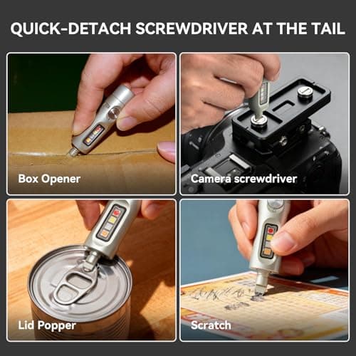 S15PRO-TK 7075 Aluminum Keychain Flashlight Rechargeable, 750 Lumens EDC Mini Flashlight, Pocket Light with 5 Side Light + Screwdriver & Quick-Release Tail Cap for Emergencies, Maintenance, Outdoor - Thumbnail 6