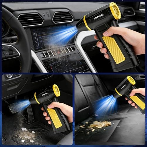 Electric Compressed Air Duster Cordless: 2026 Upgraded Mini Blower with 310g Wind Pressure 5-Speed Adjustable 360000 RPM for Computer Keyboard Outdoor and Car Cleaning - Fast Charging Handheld Blower - Thumbnail 6