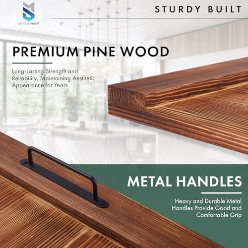 Stove Top Cover for Electric & Gas Stoves – Large Wooden Noodle Board & Cutting Board with Handles – Multi-Functional Decorative Tray for Kitchen Home Accessories 30"x21.5" - Thumbnail 6