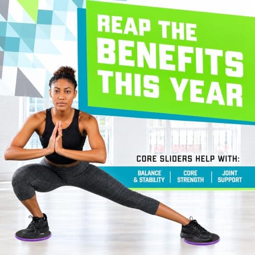 Elite Sportz Core Sliders For Working Out | Dual Sided Home Core Workout Equipment For Carpet & Hardwood Floors | Gliders for Exercising - Travel Workout Equipment For Athlete - Fitness Sliders - Thumbnail 3