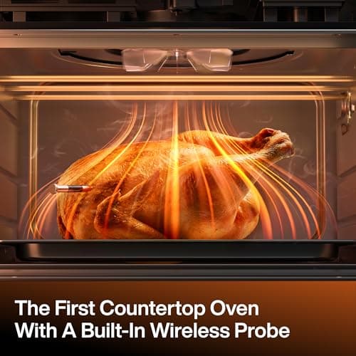 Typhur Sync Oven with Smart AI Wireless Meat Thermometer Probe, 12‑in‑1 Countertop Air Fryer Toaster Oven Combo, 360° Turbo Convection, Dehydrator, Recipe & 5 Accessories, Large 27QT, Stainless Steel - Thumbnail 2
