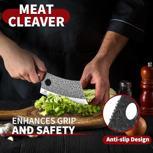 Ethyxe Butcher Knife Set – 3PCS Hand Forged Kitchen Knife Set - Thumbnail 4