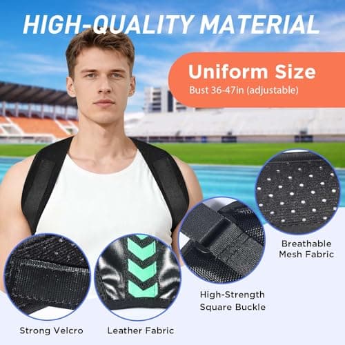 Asahaye Posture Corrector for Women and Men, Adjustable Back Brace Posture Corrector for Upper & Mid Spine Support, Breathable Back Brace for Improving Neck, Shoulder and Back Posture Pain Relief - Thumbnail 6