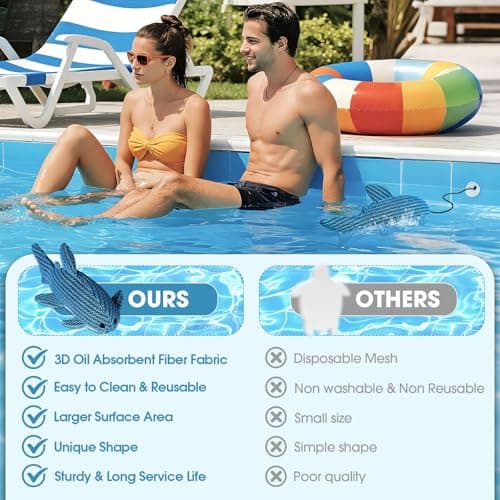 MTWEAR Hot Tub Scum Absorber, Hot Tub Accessories, Spa & Pool Scum Eliminating Balls,Hot Tub Scum Sponge for Hot Tub Oil Absorbing Sponge for Hot Tub Skimmer, Hot Tub Sponge Scum Remover (Shark) - Thumbnail 4