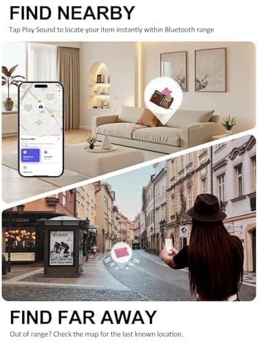 AI.QVOKA Tracking Card for Apple & Android, Credit Card Tracker for Wallet Works with Apple Find My & Google's Find Hub (Pink, 1 Pack) - Thumbnail 3