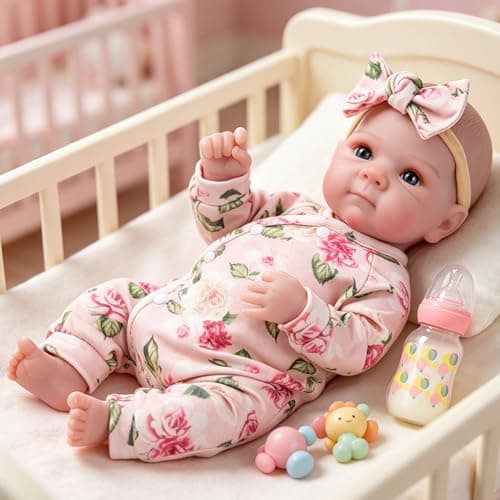 Milidool Realistic Reborn Baby Dolls Girl - 20 Inch Lifelike Real Life Newborn Baby Dolls with Poseable Body and Accessories for 3+ Year Old Girls Gifts, Pretend Play, Collection - Thumbnail 6