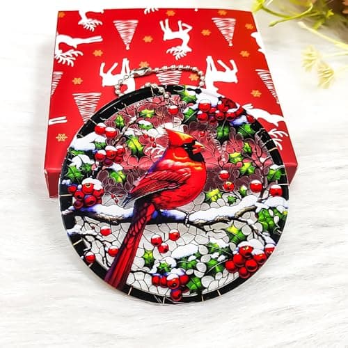 Cardinal Christmas Ornaments, Red Cardinals for Christmas Tree, Beautiful Classy Nature Birds Cardinals Decor, Cardinal Gifts for Women - Thumbnail 6