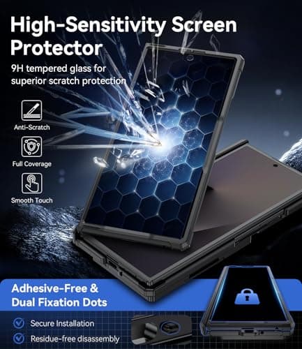 Kaiiecal for Samsung Galaxy Z Fold 7 Case with Cards Holder [Camera Cover] [RFID Blocking] [Hinge Cover] [Dual-Stand] Durable Shockproof Protective Phone Case for Z Fold 7 2025, Black(Anti Spy) - Thumbnail 6