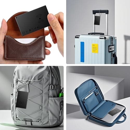 Wallet Tracker Card Apple Find My (iOS Only), Rechargeable Air Tracker Tag, Waterproof Item Finder for Wallet, Bags, Passport, Custom Charger Included, 0.07inch, Men's Gifts - Thumbnail 5