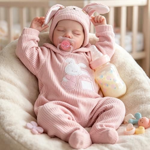 Milidool Lifelike Reborn Baby Dolls- 18-Inch Realistic Poseable Newborn Baby Girl Dolls,Soft Cloth Body Real Life Baby Doll with Gift Box for Kids Age 3 + - Thumbnail 6