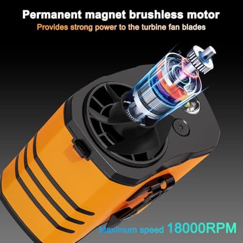 WAFTING Portable Waist Fan - High-Speed Belt Fan, 10-Speed Adjustable, 10000mAh Rechargeable, LED Display Shirt Air Conditioner for Camping, Hiking, and Outdoor Work - Thumbnail 2