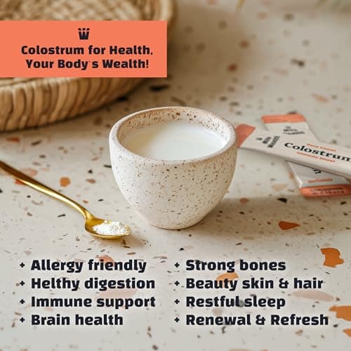 Milk Wealth™ Camel Colostrum Powder 50g | Immune Support Supplement | Gut Health | Unflavored | No Additives | 25 Single-Serve Packets (2g Each) - Thumbnail 3