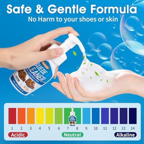 Nanoxa Suede Shoe Cleaner, Suede Cleaner Removes Dirt and Stains, Suede Shoe Cleaning Kit with Brush and Towel, Foam Shoe Cleaner for Suede, Nubuck, Leather, Boots, Sneakers & Trainers - Thumbnail 4