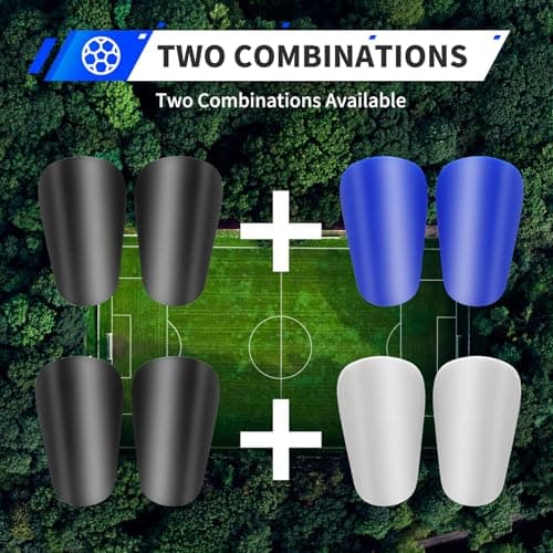 Motspo 2 Pairs Soccer Extra Mini Shin Guards for Toddler Kids Youth and Adults - Ultra Miniature Shin Guards Soccer - Extra Small Shin Pads So Light and Comfortable for Boys, Girls, Men, and Women - Thumbnail 5
